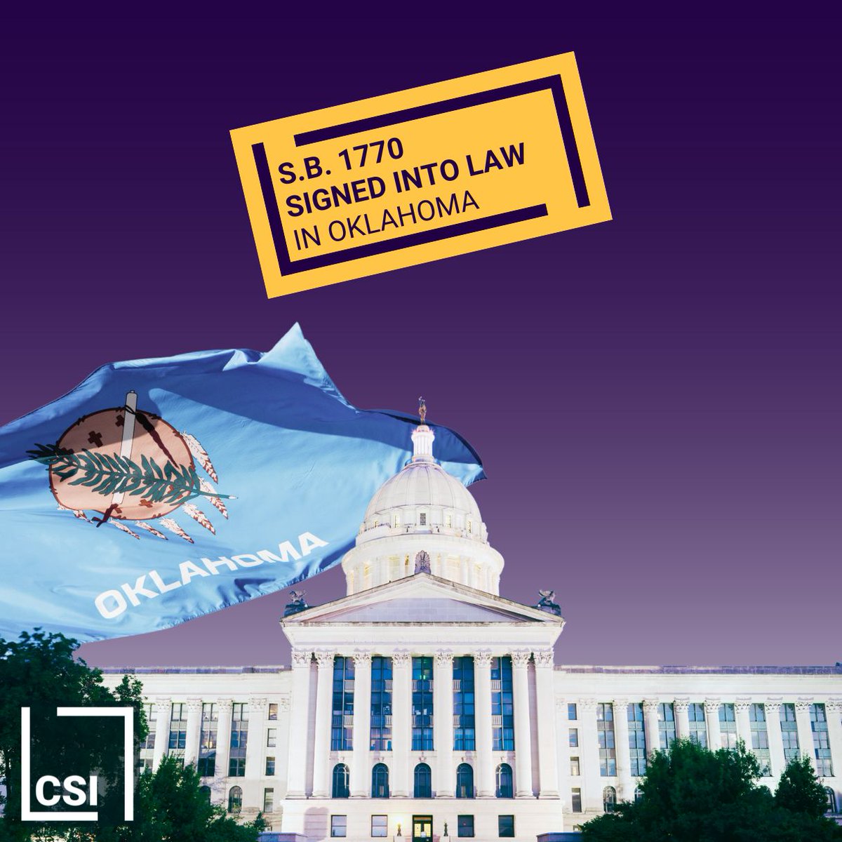 We applaud Oklahoma leaders and lawmakers for supporting #CleanSlate by passing S.B. 1770! We are grateful for all of our #CleanSlate partners and advocates that continue to work to advance #SecondChances in Oklahoma.