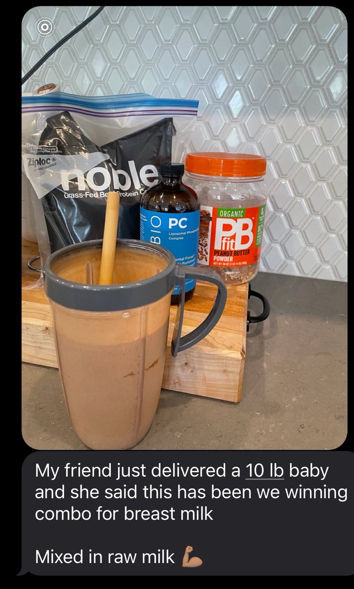 🚨BREAKING NEWS🚨 The first @eatnobleorigins breast milk smoothie has been made. Warning: it may produce a 10 pound baby.