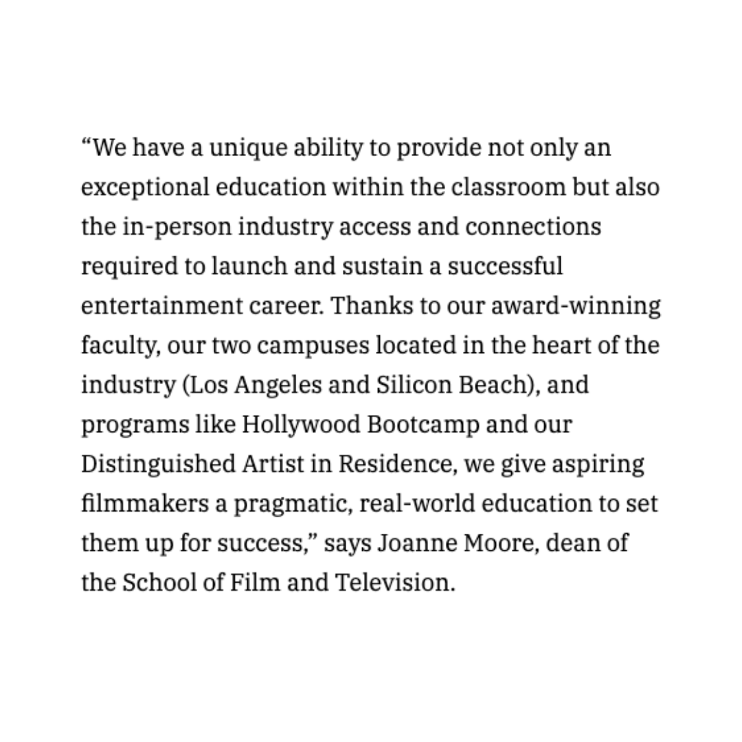 Honored that #LMU is included in Variety’s 2024 Top #Film Schools in North America. Thank you <a href="/Variety/">Variety</a> for highlighting the unique programs we are proud to offer our students. variety.com/lists/best-fil…