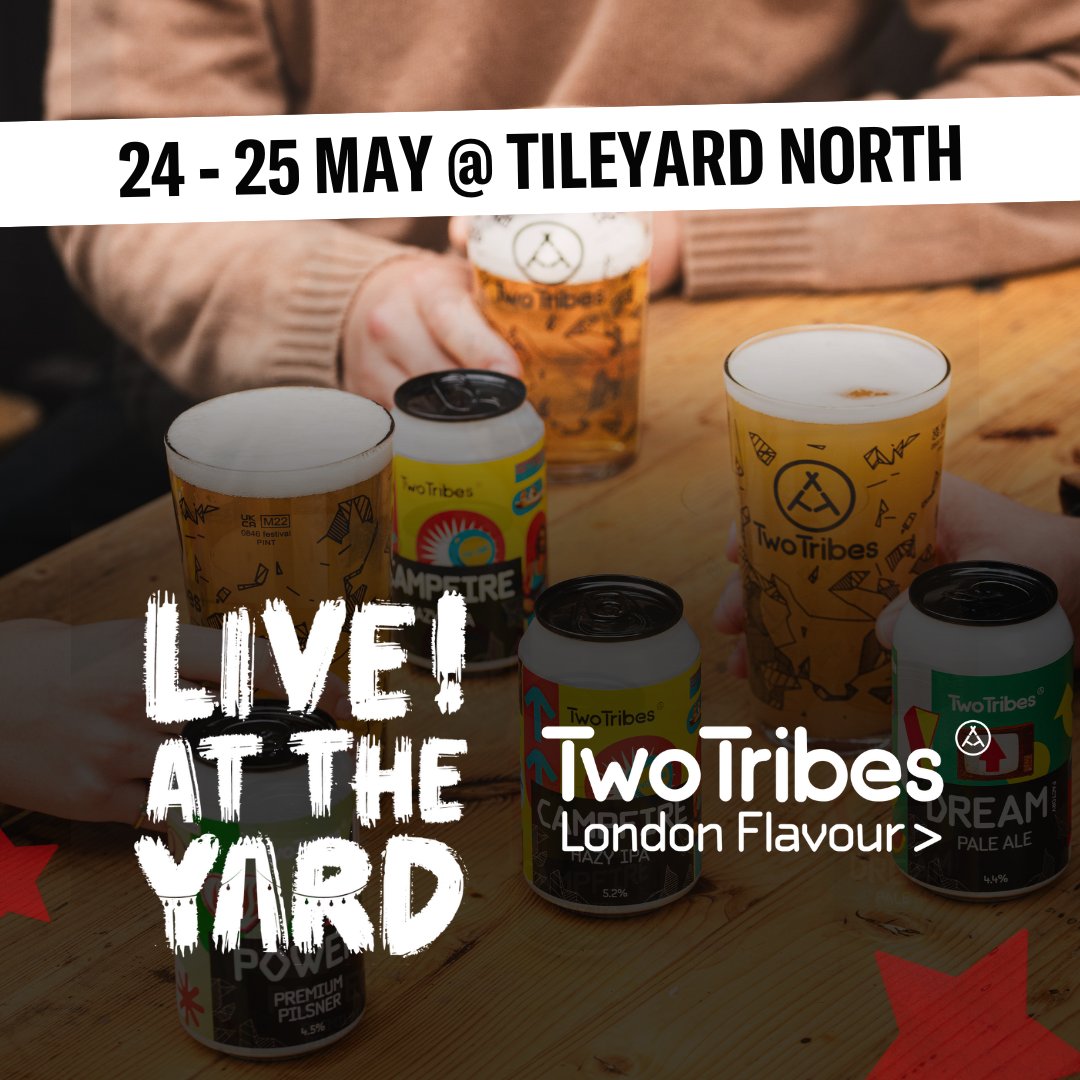 🌟 Exciting Announcement! 🌟 We're thrilled to introduce our partner for LIVE! At The Yard: @twotribesbrew - one of the UK’s fastest-growing independent beer brands in the market. Visit their online shop here: loom.ly/sVPyo9A 🍻 🎟️ bit.ly/LIVEATTHEYARD