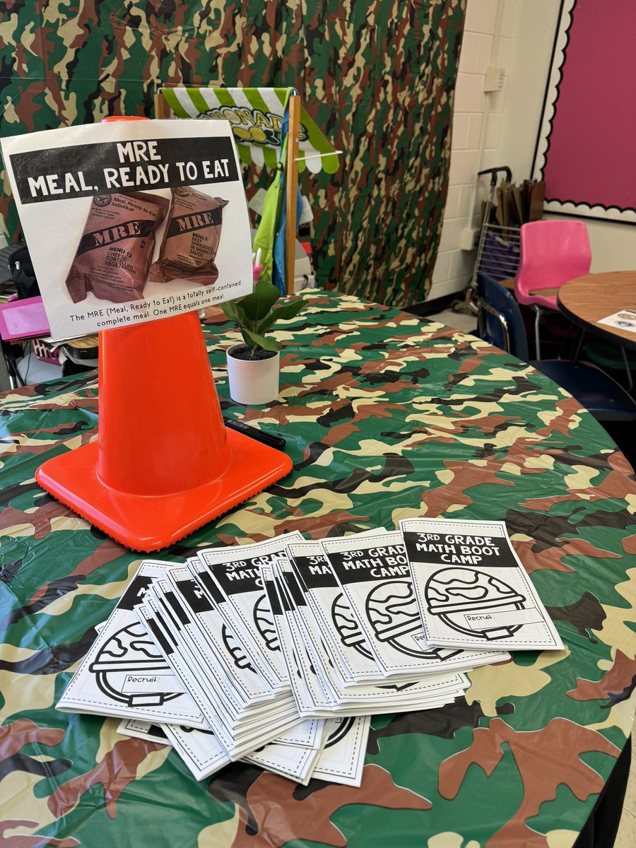 Today is our 3rd Grade Math Boot Camp! Students will review all 3rd grade math skills while learning more about our forces. 🇺🇸 
#thirdgrade