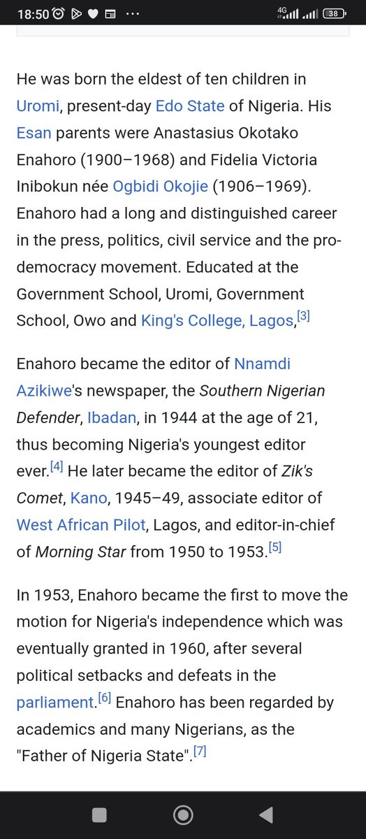 So na Esan man first move the motion for Nigeria's independence.
#History101