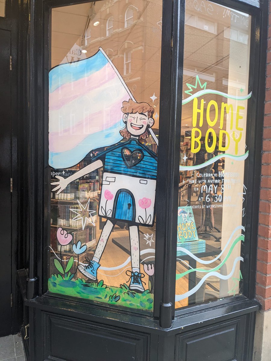 Thanks @NorwichStones for letting me paint on your windows 🥳 🏳️‍⚧️