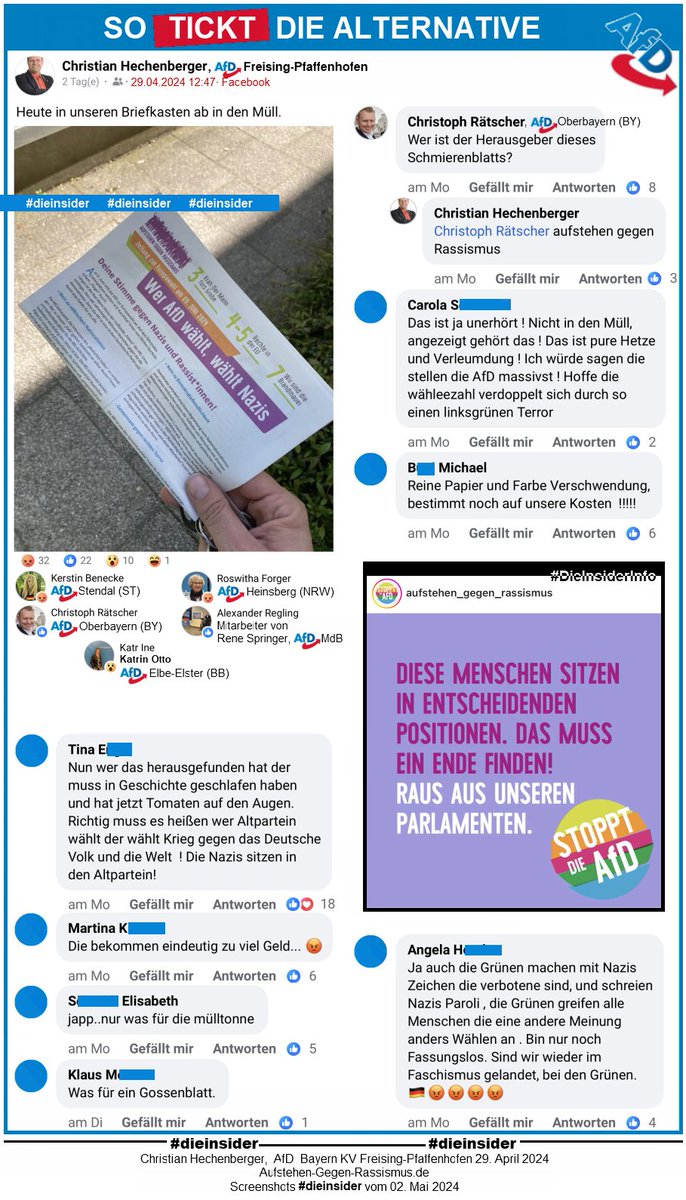 Christian Hechenberger und seinen #AfD-Freunden würde es nicht schaden, sich einmal bei Aufstehen-Gegen-Rassismus zu informieren!
 
<a href="/aufstehengegen/">Aufstehen gegen Rassismus</a> <a href="/GegenAufstehen/">Aufstehen gegen Rassismus Offenburg</a> <a href="/AgRChemnitz/">Aufstehen gegen Rassismus Chemnitz</a>
#LautGegenRechts #LautGegenNazis #NiemalsAfD
#WirSindDieBrandmauer #NeinZuRassismus 
#DieInsider