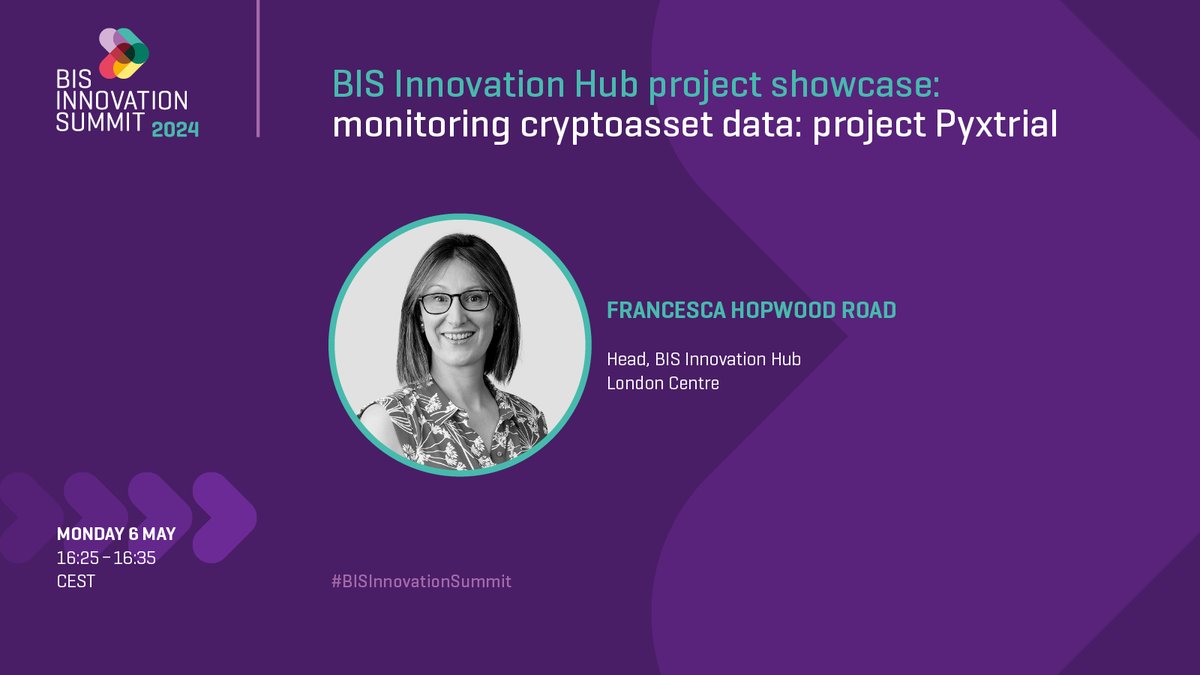 #Stablecoins, backed by traditional financial assets are vulnerable to run risks. Francesca Hopwood Road shows how Project Pyxtrial uses data to help supervisors & regulators more quickly identify asset-liability mismatches #BISInnovationSummit bis.org/events/bis_inn…