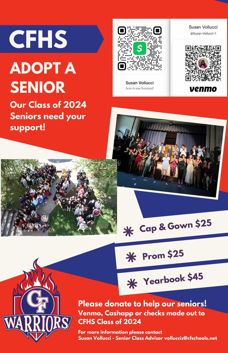 Please join us tonight to support the Central Falls class of 2024. Únase a nosotros esta noche para apoyar a la clase 2024 de Central Falls.