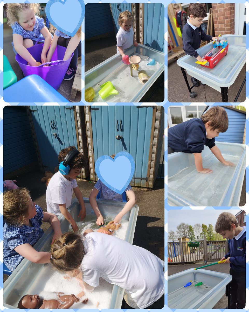 One of our favourite things it's water play 💦 Especially in this beautiful sunny weather 😎 @BarntonMissP @BarntonMissR