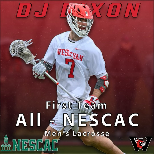 Wesleyan Athletics (@wes_athletics) on Twitter photo FIRST TEAM 🏆
🥇 DJ Dixon '24 - Midfield
➡️ DJ is the 2nd <a href="/wes_mlax/">WESLEYAN LACROSSE</a> midfielder, and first since Glenn Adams '06, to earn multiple 1st Team All-NESCAC honors
➡️ DJ has 8 hat tricks in 16 games while he's reached the 30-goal and 45-pt mark in all 3 yrs at Wes FIRST TEAM 🏆
🥇 DJ Dixon '24 - Midfield
➡️ DJ is the 2nd <a href="/wes_mlax/">WESLEYAN LACROSSE</a> midfielder, and first since Glenn Adams '06, to earn multiple 1st Team All-NESCAC honors
➡️ DJ has 8 hat tricks in 16 games while he's reached the 30-goal and 45-pt mark in all 3 yrs at Wes