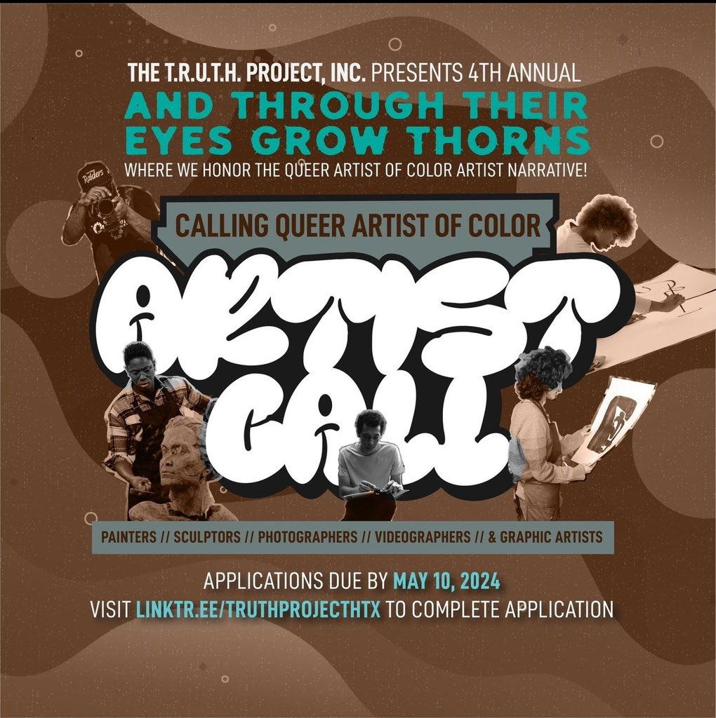 Calling Queer Artists of Color! 

Submit your work for 'And Through Their Eyes Grow Thorns' exhibition curated by Kevin Anderson. Deadline: May 10.

jotform.com/form/241006208… 

#QueerArtists #PrideMonth