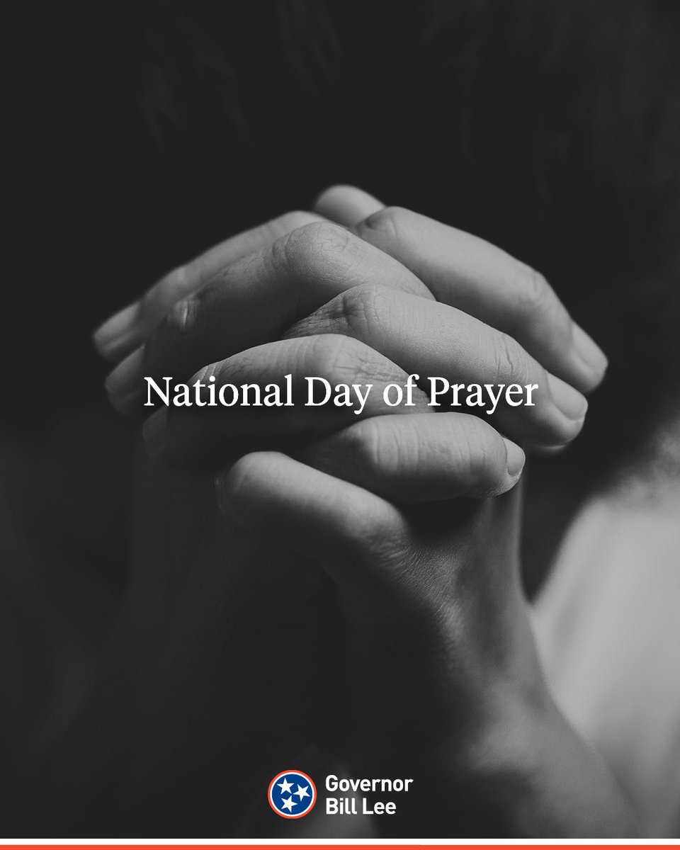 On the National Day of Prayer, we recognize the power of prayer & the impact it has on our lives, our communities & our relationship with God Himself. Today, Maria & I invite all Tennesseans to join us in a voluntary day of prayer for our state & nation.