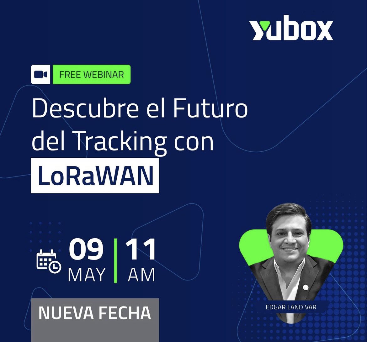 𝗡𝗨𝗘𝗩𝗔 𝗙𝗘𝗖𝗛𝗔
                                                                                  Webinar Gratuito:

🚀 Descubre el Futuro del Rastreo con LoRaWAN

🗓 9 de Mayo
⏰ 11:00am EC (10am MX)

🌐 REGÍSTRATE: odto.link/owlw524

Únete para descubrir las últimas