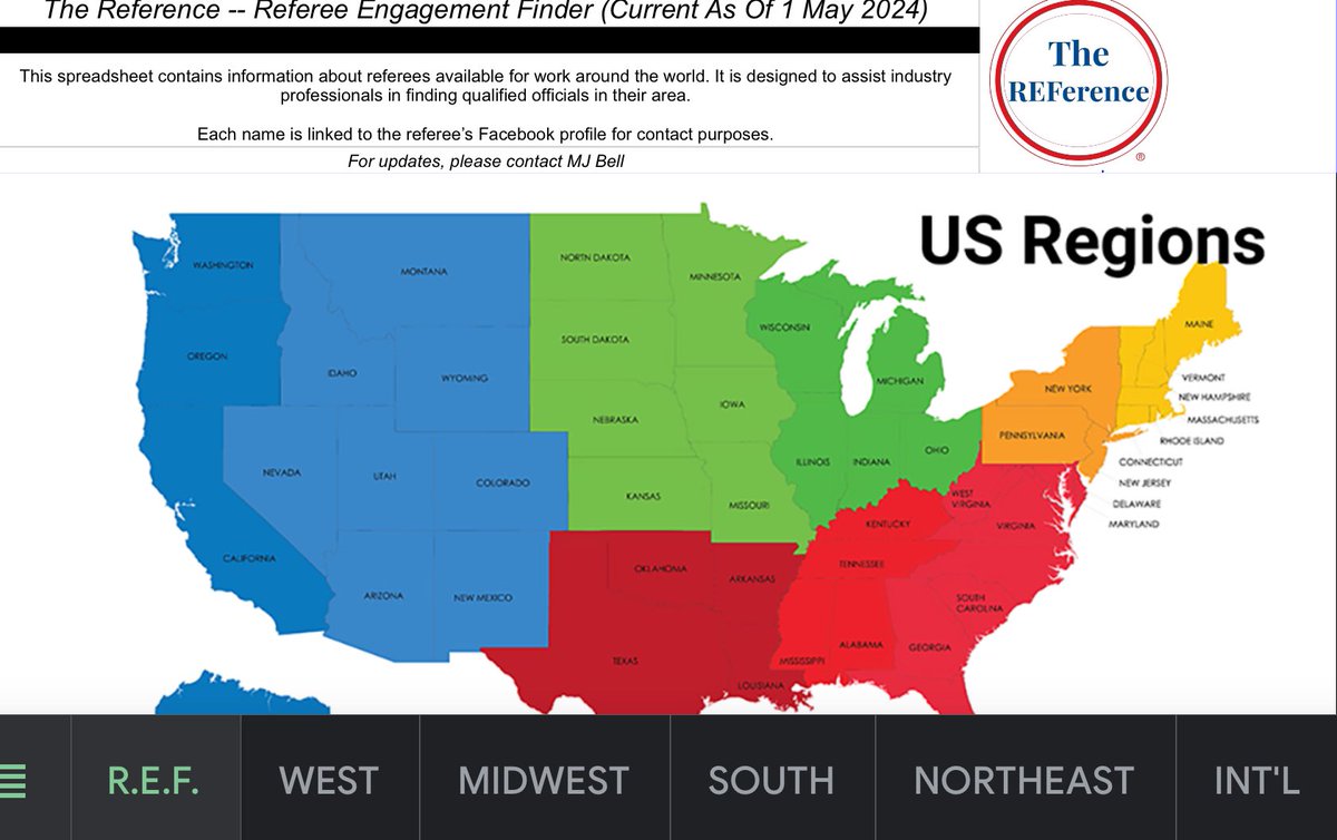 “A good referee is hard to come by.” This is something we have ALL heard before in pro wrestling but it doesn’t have to be that way. What if there were a simple and easy way to find qualified officials in your area? docs.google.com/spreadsheets/d…