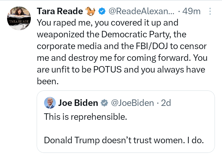Women trust President Trump. We don't trust you.