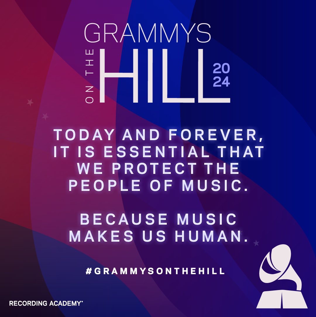 Empowerng human voices behind music is important to #FutureOfMusic creators.There are no safeguards in place@federal level to protect artists from AI exploitation.Join me & @RecordingAcad today in urging Congress to protect pple of music #GRAMMYsOnTheHill #ProtectHumanCreativity