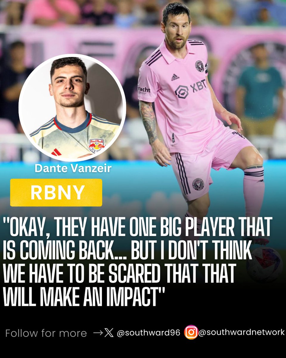 Pretty straightforward statement from New York Red Bulls striker, Dante Vanzeir. The Belgian striker mentioned that #RBNY have analyzed #InterMiamiCF 's weaknesses, and although it may not look pretty on the field, RBNY is ready to steal three points from Fort Lauderdale. 
#mls