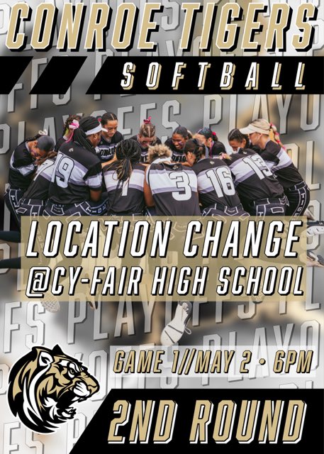 Location change for tonight’s game to Cy-Fair High School.