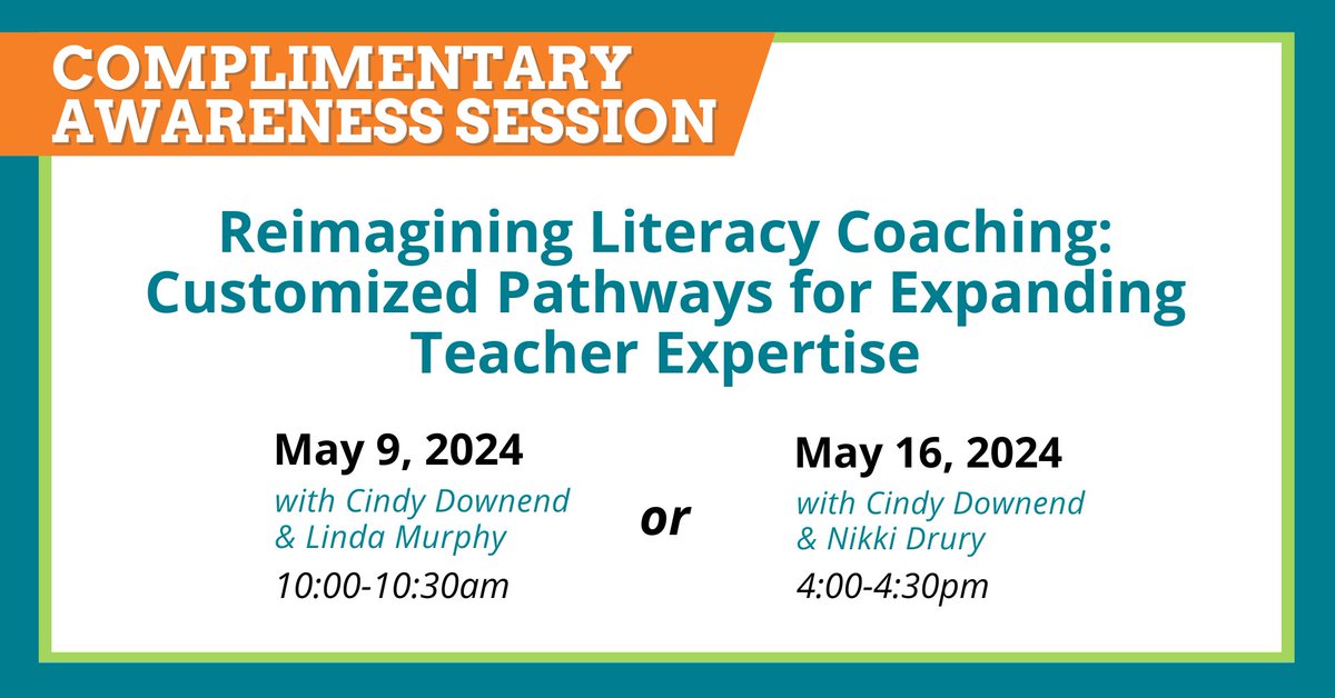 Do you want to improve the literacy teaching expertise in your school, through a flexible coaching model?

Find out more about our new offering! Register today and be entered in a raffle for a professional text.

Sign up for the 1st session here: CRRLC.LESLEY.EDU/WEBINAR-CLP-MA…
#edchat