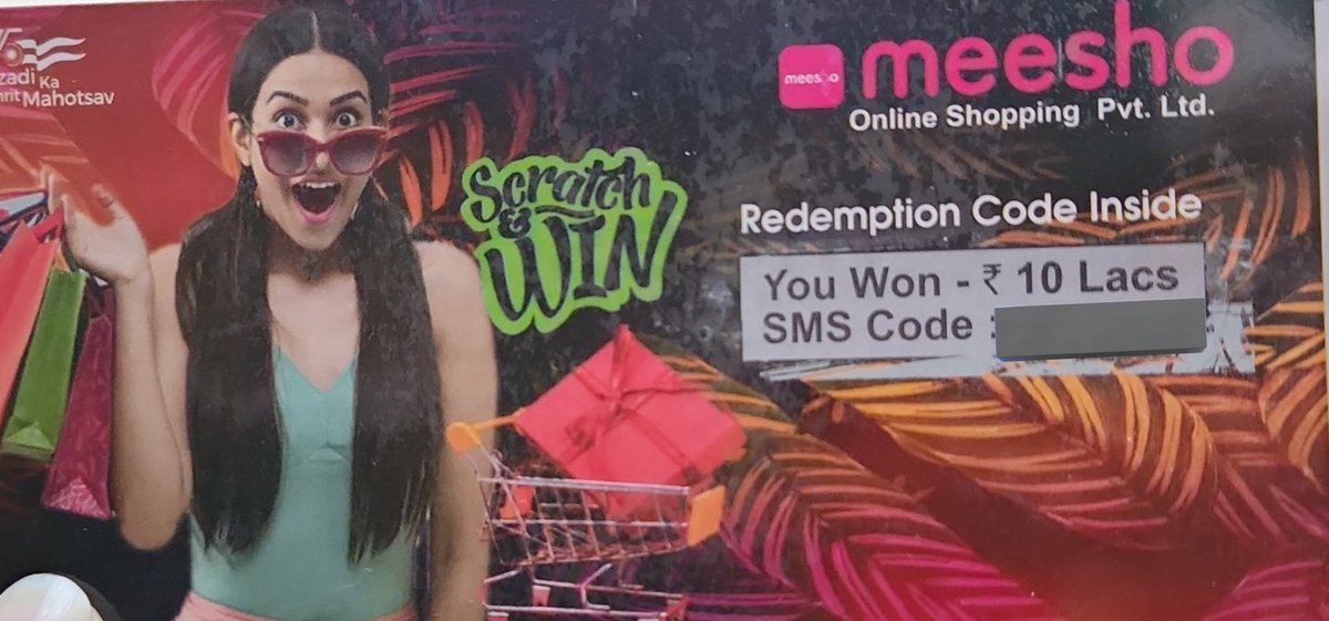 ___Moksha16's tweet photo. 🚨 #ScamAlert #onlinefraud
So I got a courier from Post from Meesho specifying that I won some kind of lucky draw from the product i bought from the site. I called the customer service of meesho to verify the same. They agreed to it so I called the helpline + https://t.co/aNp6F9lYRI
