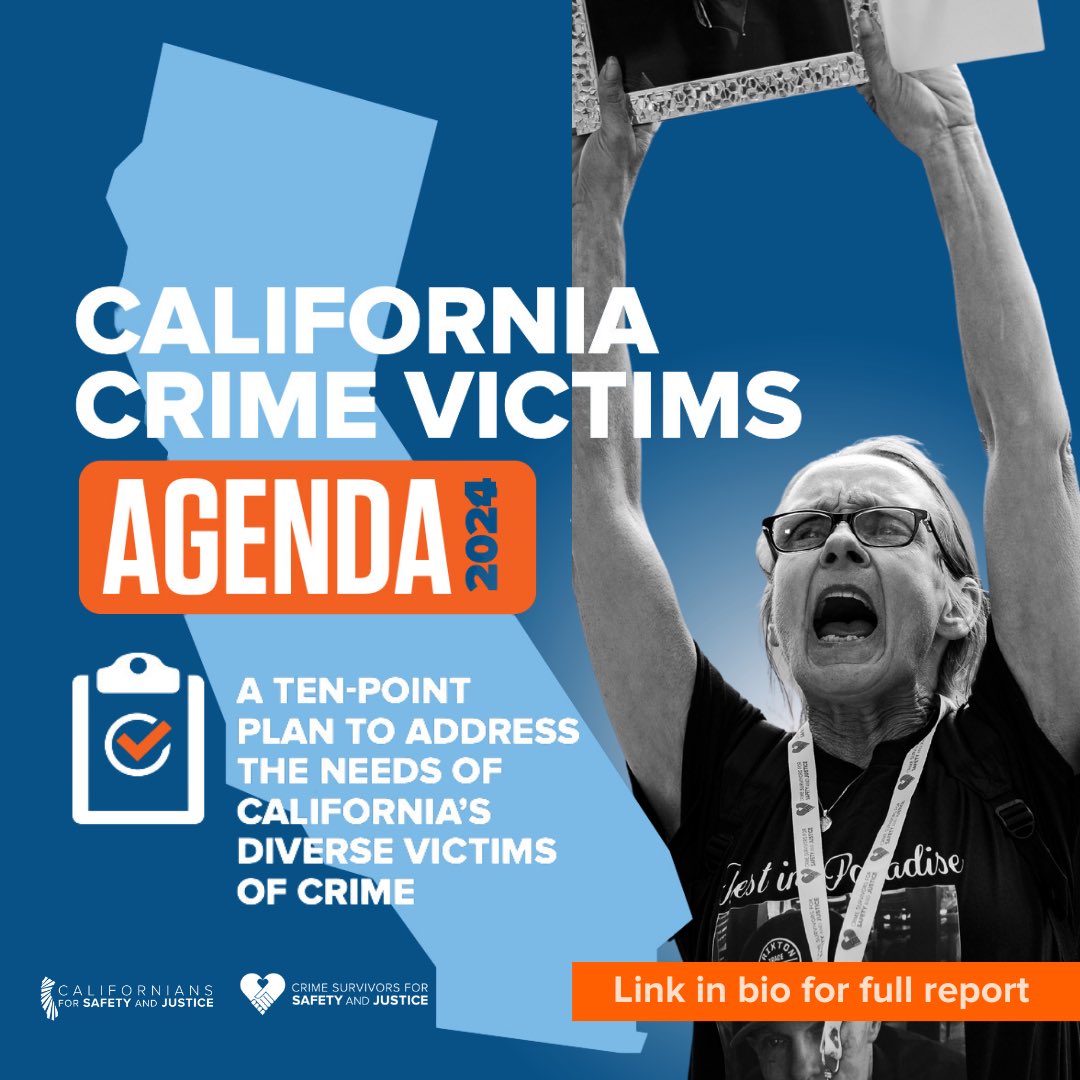 Download the CALIFORNIA CRIME VICTIMS AGENDA by clicking the link below!

safeandjust.org/california-vic….

This agenda outlines the top priorities of California survivors to better meet our urgent and unmet recovery and protections needs.