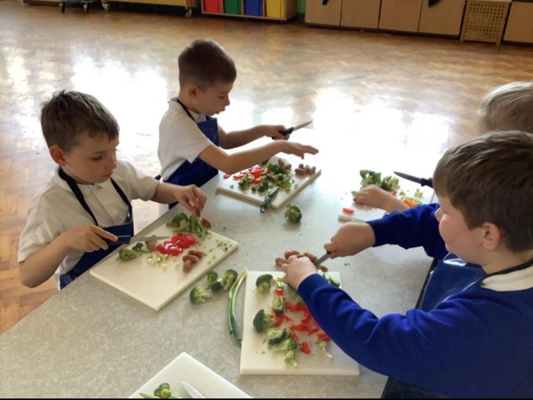 Cooking club was a hit this week. Sweet and sour noodles from scratch and it smelt lovely across school. @satrust_