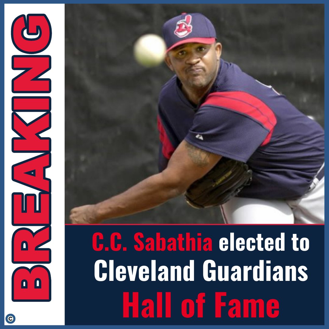 BREAKING: CC Sabathia has been elected to the Cleveland Guardians Hall of Fame as a 2024 honoree. He will be inducted on August 3rd when the Guardians take on the Baltimore Orioles. Photo: The Plain Dealer