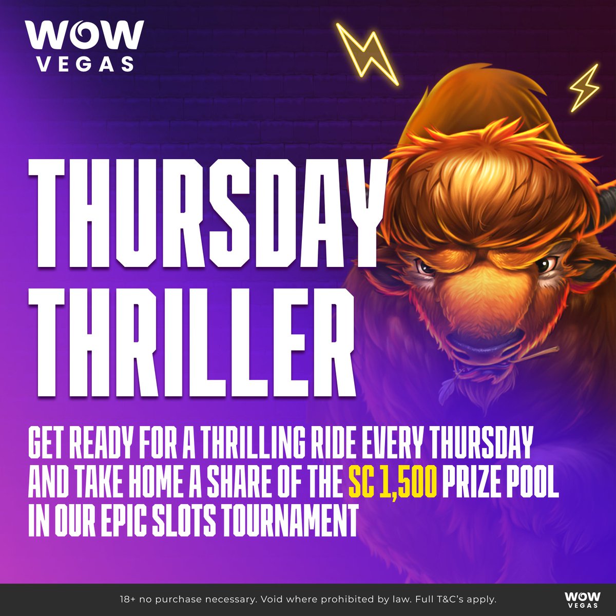 🎉🎲 Ready for Thursday Thriller? 🎉🎲 Prepare for an adrenaline-filled experience every Thursday with the chance to win a portion of SC 1,500! 💰 With just one SC spin, you could secure your share of the prize pool, so seize the opportunity! 🚀