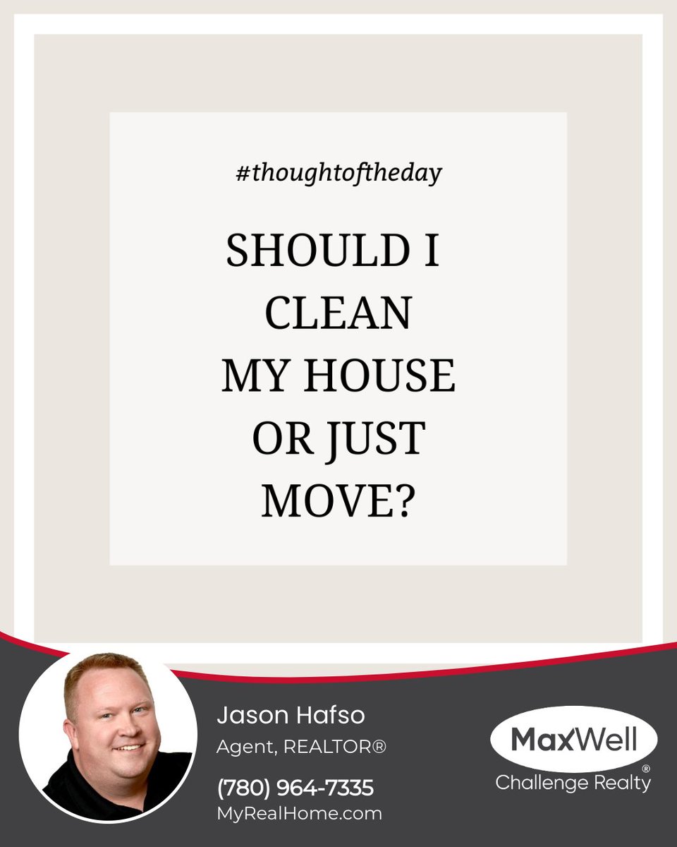 Ever have one of those days when you feel like stuffing everything into a box and shouting, 'Next stop, new home!?'

#householdchores #cleaning #movehome #thoughtoftheday #cantclean #homeowner #MyRealHome #YEGRealEstate