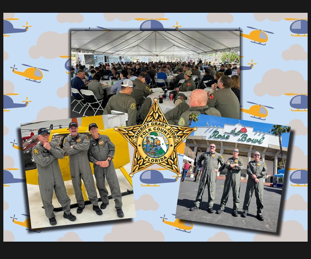 While completing annual recurrent training at Robinson Helicopter Company in Torrance, California, Master Deputy Sheriff Rhodes, Pilot Alfsen and Deputy Sheriff Pilot Arman had an opportunity to participate in disaster preparedness training at the historic Rose Bowl in Pasadena,