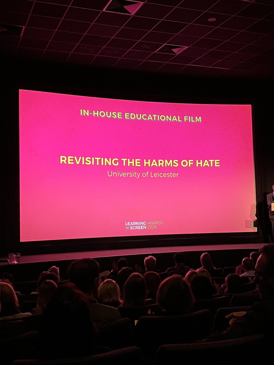 Category: In-house educational film Winner: Revisiting the harms of hate. Congratulation to @uniofleicester #LosAwards2024