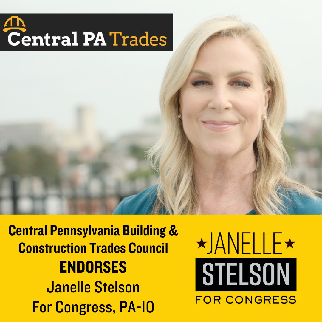 “Time and again, Scott Perry has voted against the middle class. Janelle is a trusted voice in Central Pennsylvania who will stand with us to ensure the trades thrive in our region. We are proud to stand with her campaign to defeat Scott Perry,” - Jim Enders