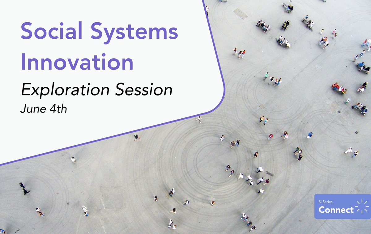 We have some great events coming up in our connect series that provide an opportunity to connect with other systems innovators within a specific area of interest. For example, this one on social systems innovation. You can find them all here: t.ly/533lC