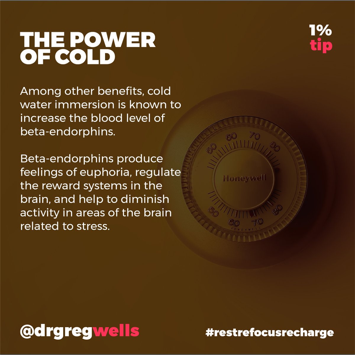 Rest Refocus Recharge Tactic: Leverage the power of cold

Have questions about how to focus better? Ask Dr Greg’s GPT: bit.ly/DrGregsGPT.

#restrefocusrecharge #sharpenyouredge #mentalhealth #breathe #wellness #mindset #brain #creativity #mindful #meditation