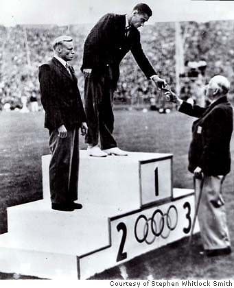 Guinn Smith, Class of 1942, was born May 2, 1920. He captained the @Cal Track team and was a WW II pilot. He won Olympic Gold in pole vault in London when, after failing twice, he used a bamboo pole loaned by a Japanese friend, whose country was banned from the 1948 Olympics.