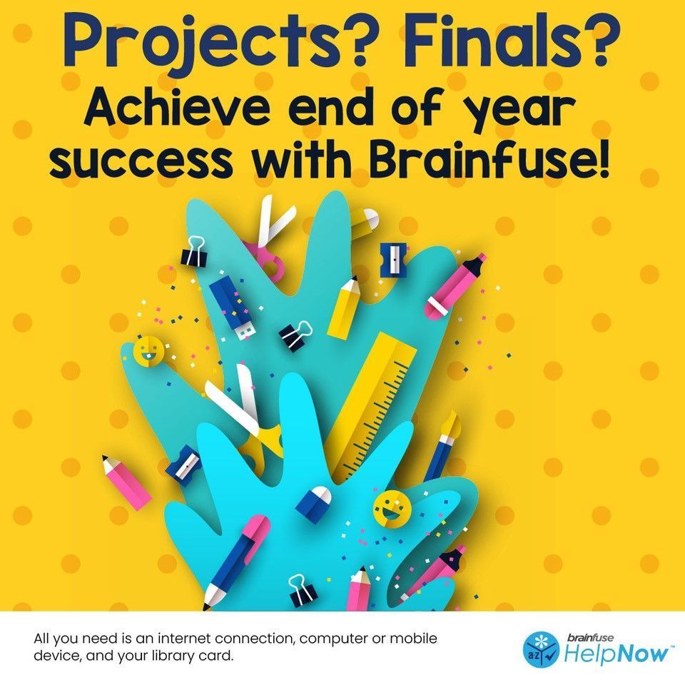 #HelpNow: The end of the school year means finals and projects are due! But don’t worry, you can visit buff.ly/3KM0cA2 to connect with a free live online tutor to help you succeed. #BrainfuseCommunity #OnlineTutoring #EndofSchoolYear #SchoolSuccess #HomeworkHelp