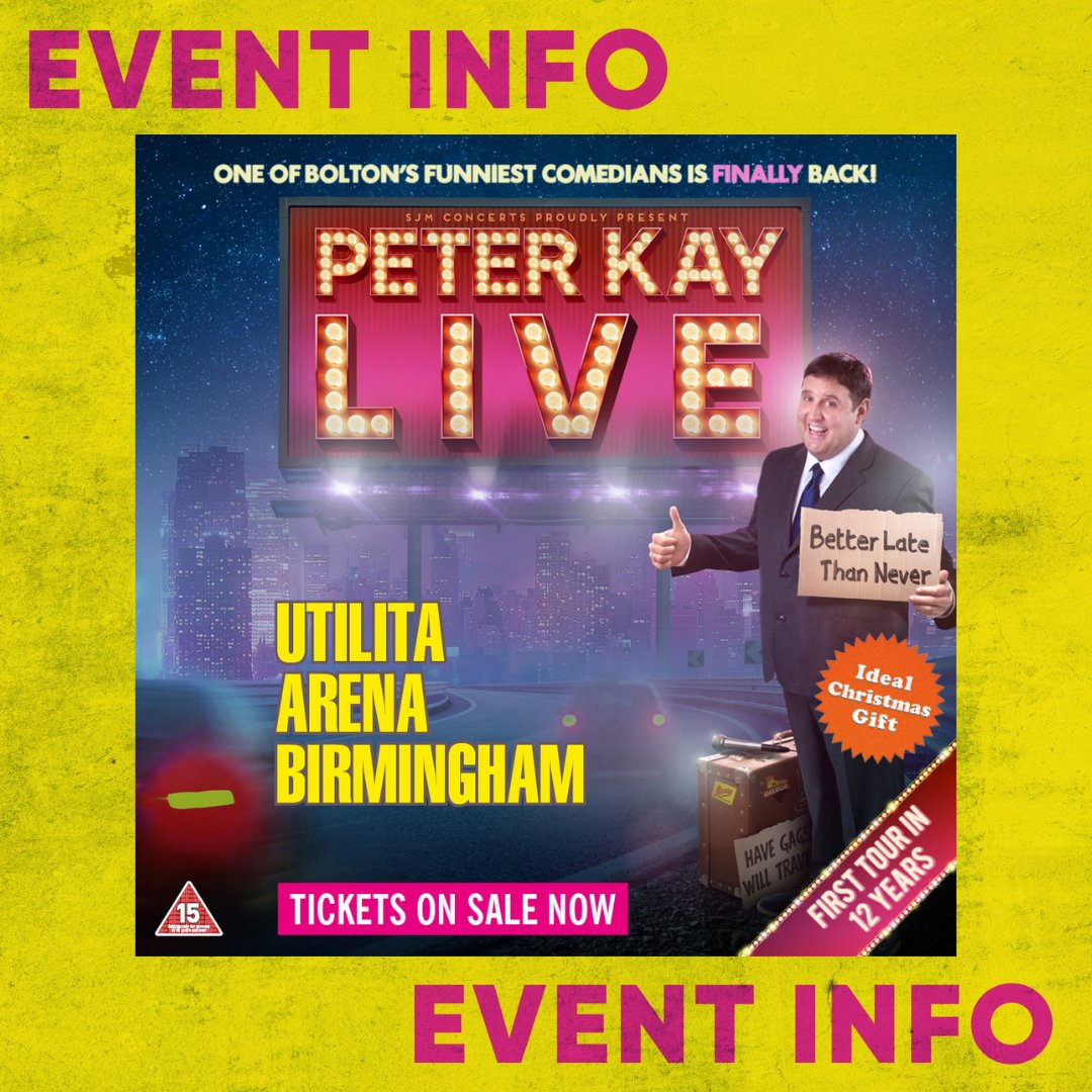 👀 EVENT INFO 👀 👏 Joining us for @peterkay_co_uk tomorrow night? Make sure to check out our website for event information, performance times and the bag policy! 👉 bit.ly/3UXasHW