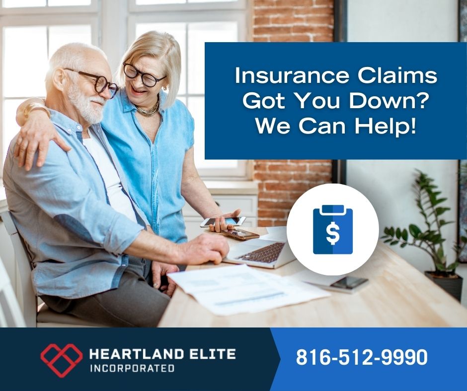 Insurance claims got you down? Our experts can help navigate the process and ensure you get the compensation you deserve. Contact us for assistance!  #HeartlandEliteRoofing #InsuranceClaims #RoofDamage