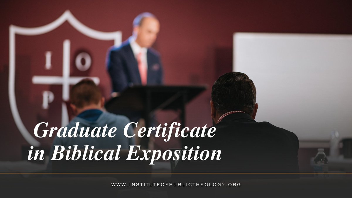 Students completing the Graduate Certificate in Biblical Exposition with IOPT will be equipped to communicate the message of the whole Bible through a rigorous study of all three biblical languages. Get more information and apply today: instituteofpublictheology.org/academics/