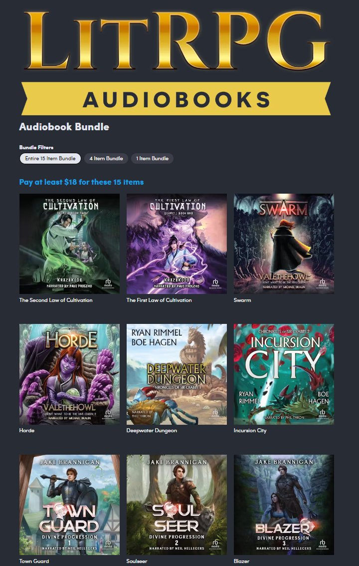 Humble Audiobook Bundle: LitRPG bit.ly/4a2zVav #ad