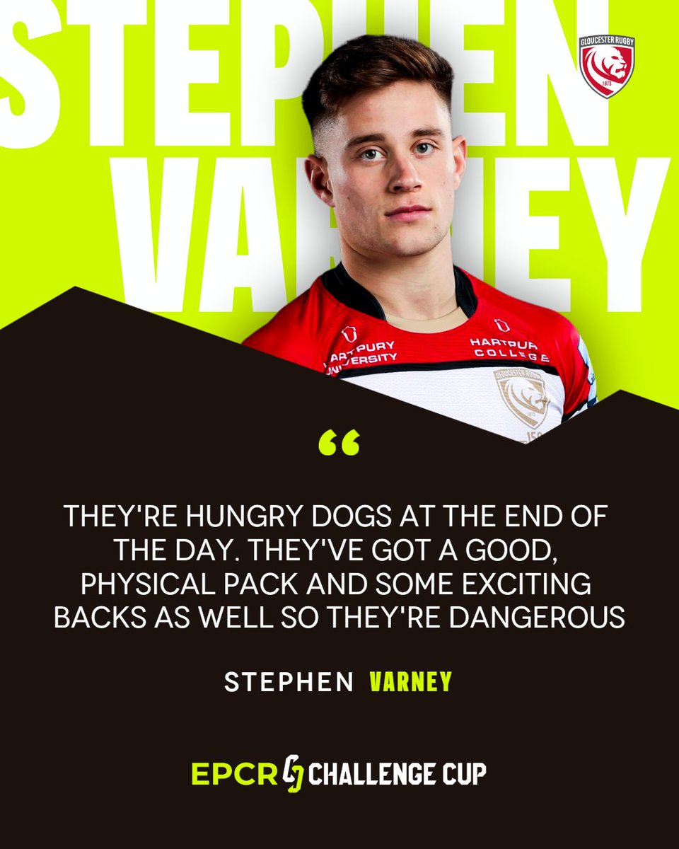 Against international teammates 👊🇮🇹 Stephen Varney goes head to head with some @federugby friends on Saturday, but he’s not underestimating the competition 🔥 #ChallengeCupRugby @GloucesterRugby