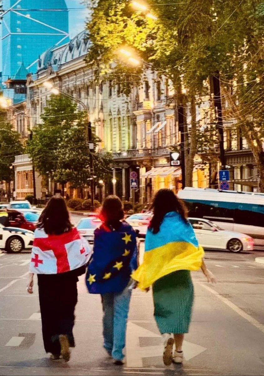 Thank you, thank you, thank you! Georgia and Ukraine forever together! 🇬🇪❤️🇺🇦 Here’s 📷 from Tbilisi protests. 🥹