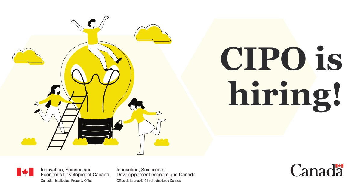 🚨 Job alert!

We are seeking talented individuals to join our team of #patent examiners in the engineering division! 
Apply today

Deadline: May 23
ow.ly/CXAB50RtpKW 

#GCJobs #GCCareers #CdnInnovation