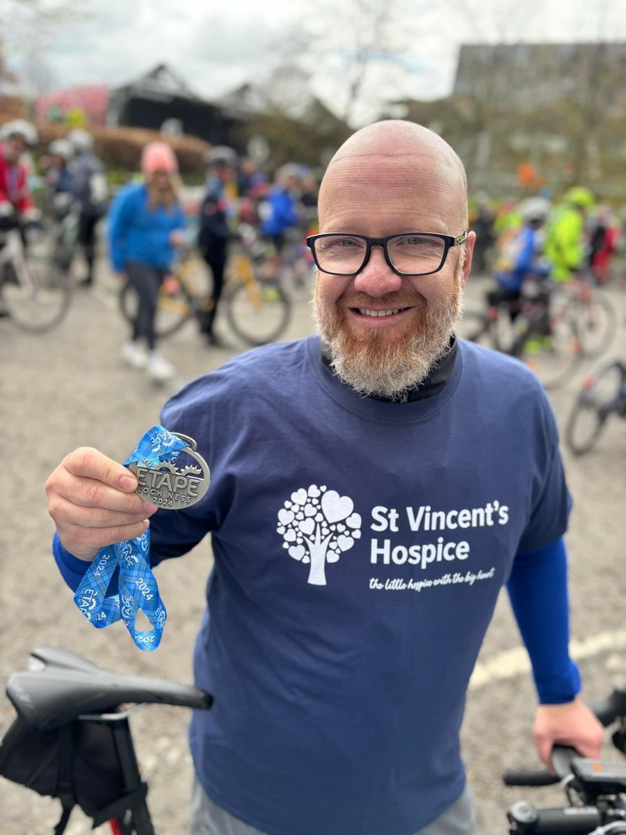 🚵‍♂️On this #ThankYouThursday we say a HUGE Thank You to Gavin & Gordon who took on the Etape Loch Ness on Sunday 28th April, cycling a staggering 66 miles around Loch Ness, including 900m of ascent…raising an incredible £993.75 and counting for the hospice 💙 #FundraisingHeroes💙