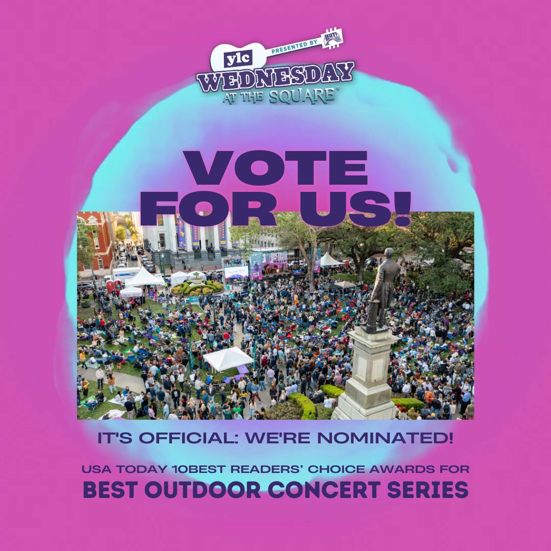 Let's keep the rhythm going and vote for Wednesday at the Square as the ultimate outdoor concert series of 2024 - every vote counts! 🎶 🔗 in bio! #10Best #WATS #VoteNow