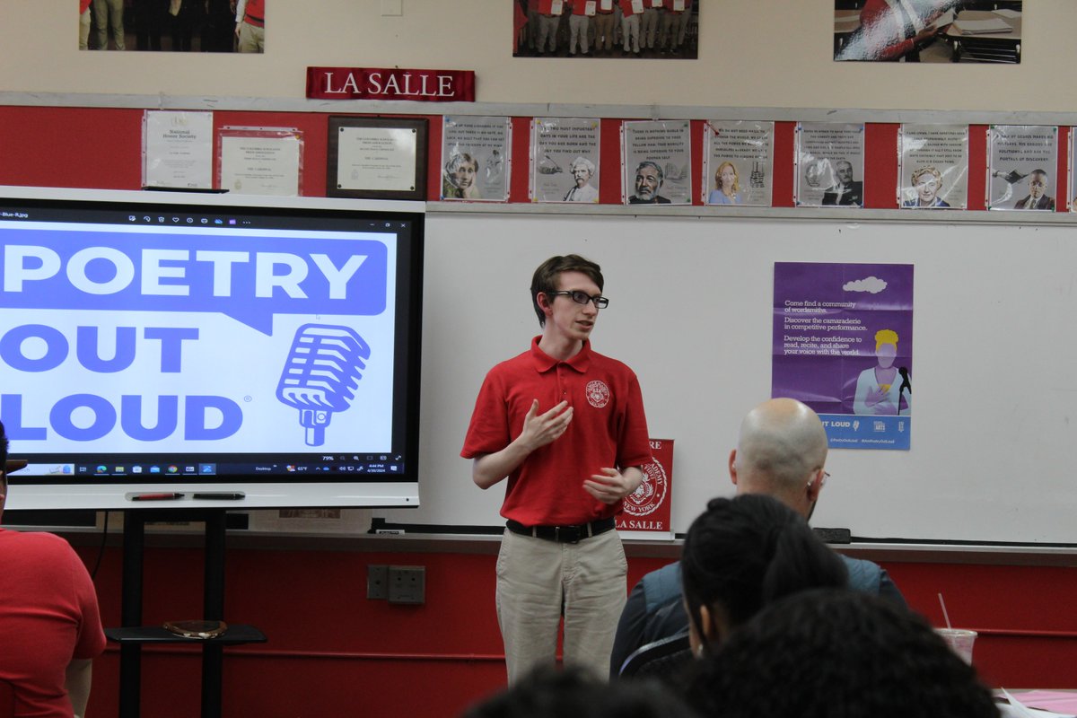 We wrapped up April, National Poetry Month, with our 8th Annual Poetry Out Loud Competition. Students were tasked with memorizing and reciting a poem to perform in front of their peers, teachers, parents, and judges. Congratulations to Isiah Johnson '25 for taking home 1st Place!