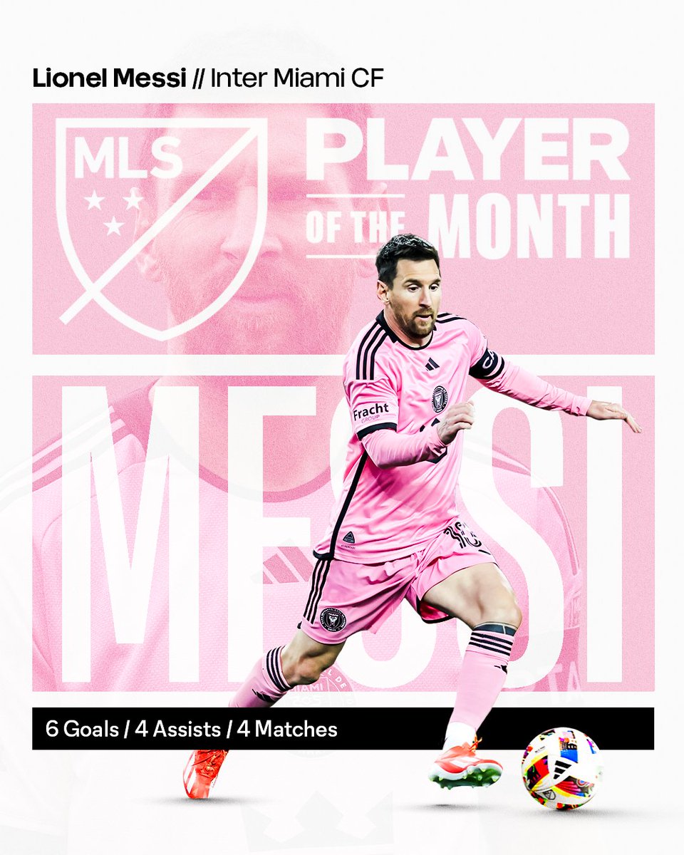 Bow down to the king. 👑 Messi claims his throne as MLS Player of the Month. 🏅