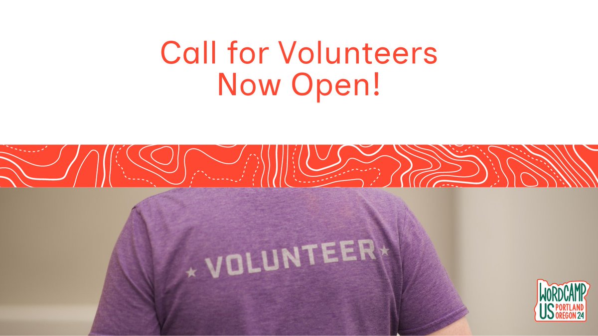 Our Call for Volunteers is now open! On-site volunteers are essential to making WordCamps run smoothly. If you'll be at the show and enjoy helping others, we'd love to hear from you! Apply today! us.wordcamp.org/2024/call-for-… #WCUS