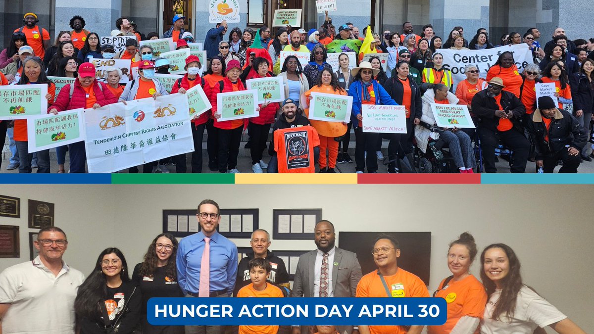 TNDC ADVOCATES! April 30: Hunger Action Day rally in Sacramento. No Cuts to Food Programs! Expand Food Access! Feed the Kids! Save Market Match! savemartketmatch.org #SaveMarketMatch #tndc #endfoodinsecurity #foodjustice #HungerActionDay @glidechurch @scott_wiener