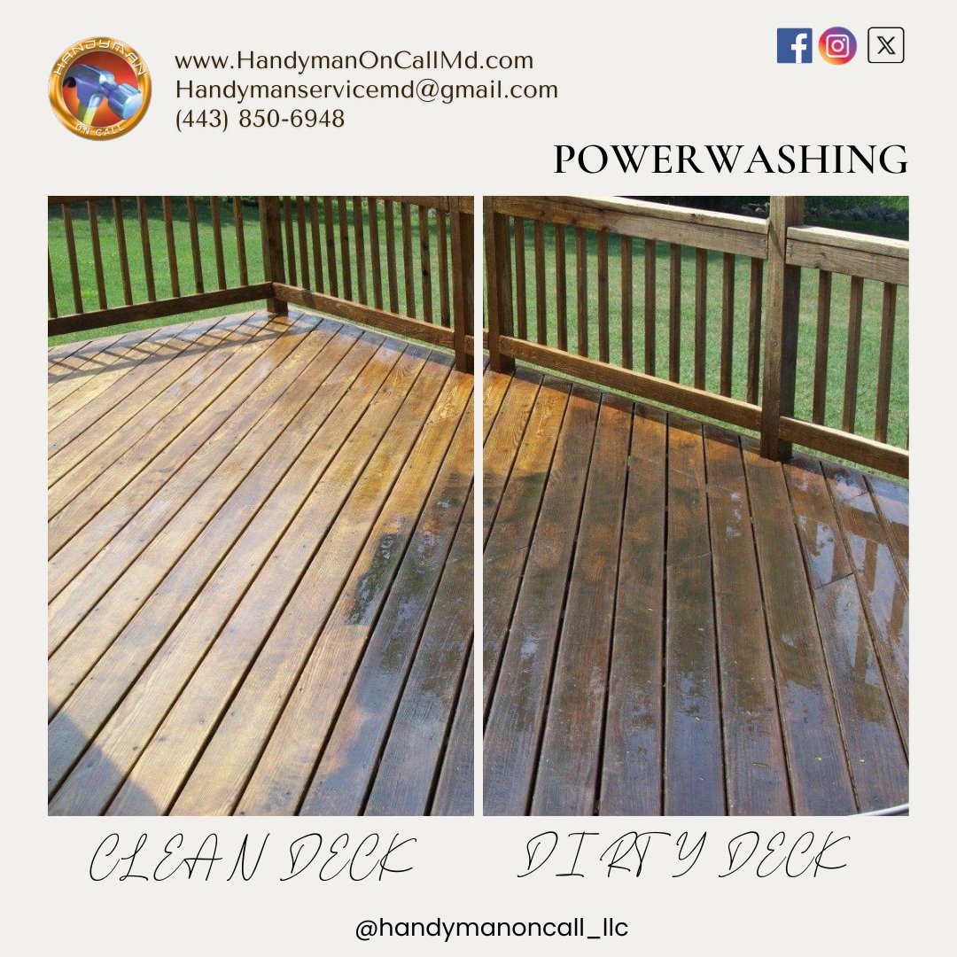 handymanoncallm's tweet image. ✨Say Hello to a Sparkling Home Exterior with Handyman on Call! ✨
🚀Ready to transform your home? Contact us today and let's get started! 📞 #PowerWashingMagic #HomeMakeover #HandymanOnCall