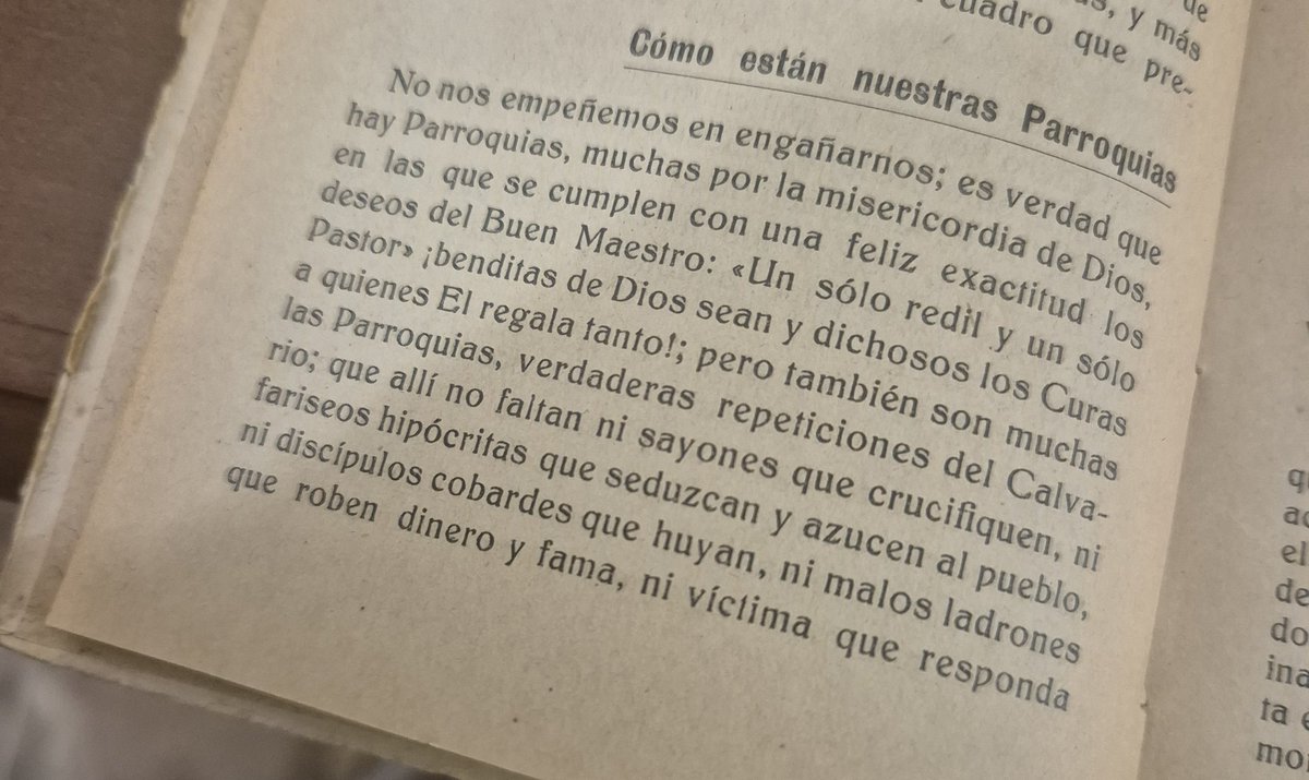 Y lo escribió en 1910... qué actual sigue siendo esta descripción de las parroquias-Calvario. D. Manuel González "Lo que puede un cura hoy".