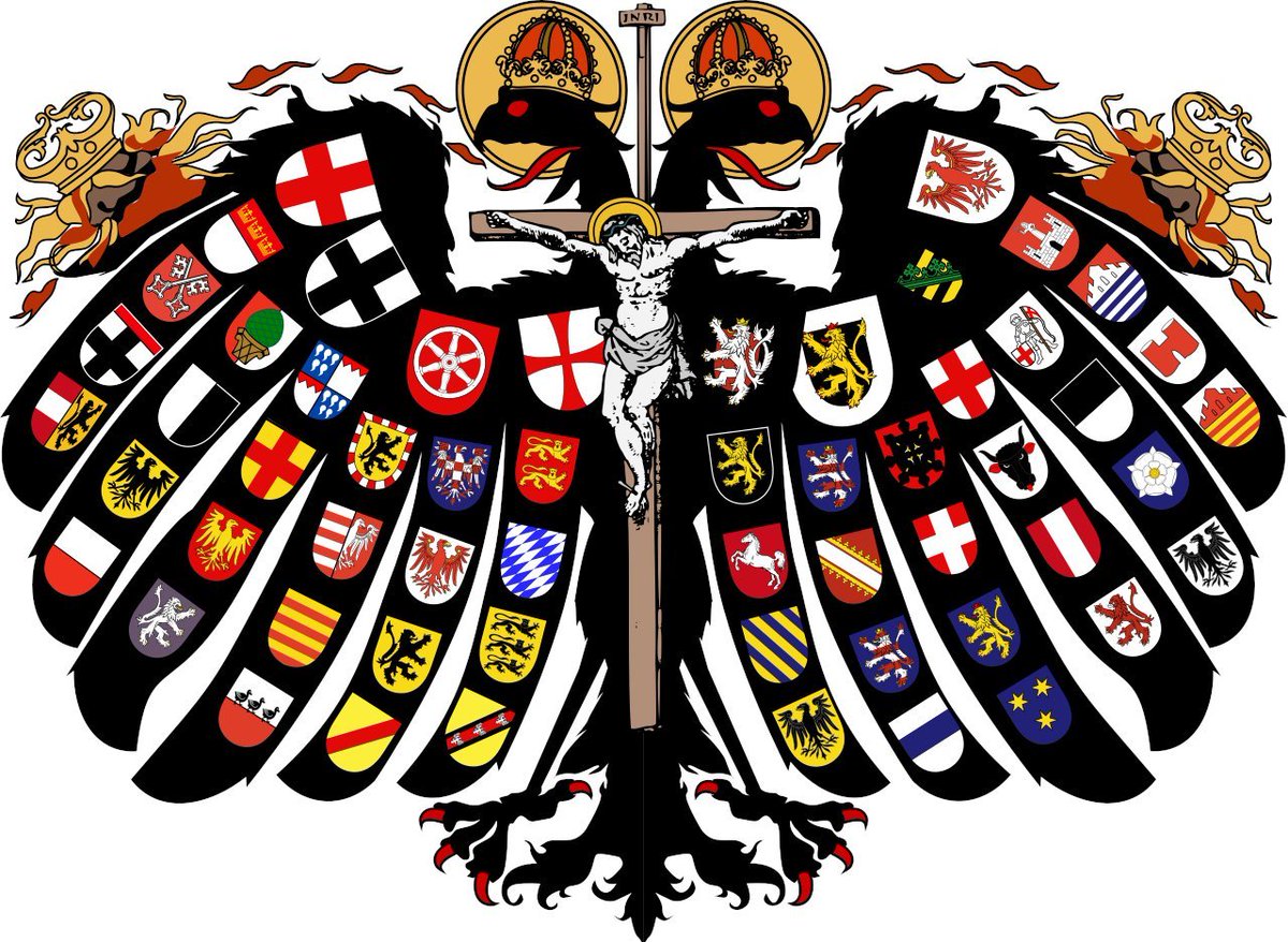 The coat of arms of the HRE looks like the final phase of a boss fight